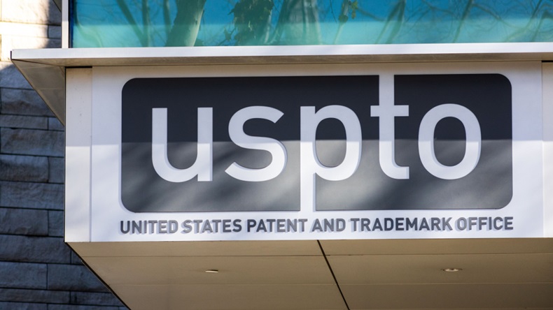 USPTO sign at office - Patent & Trademark Office 