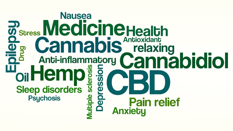 Word Cloud on a white background - CBD - Illustration 