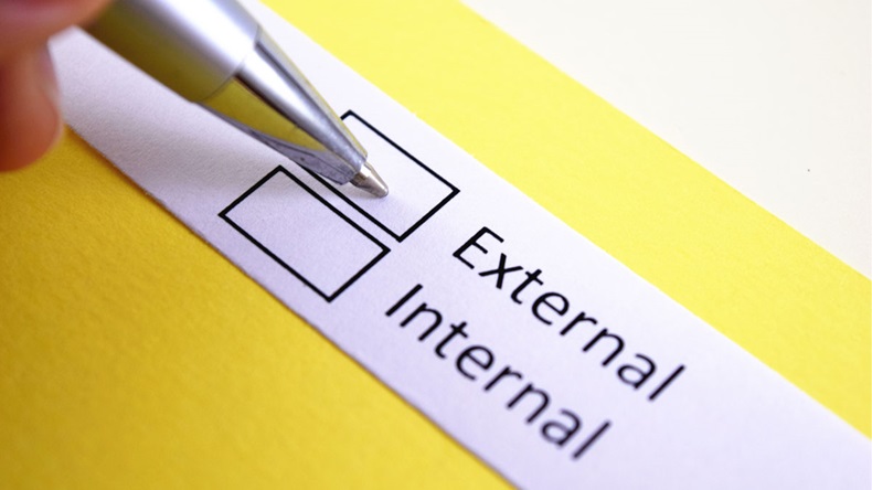 External or internal? External
