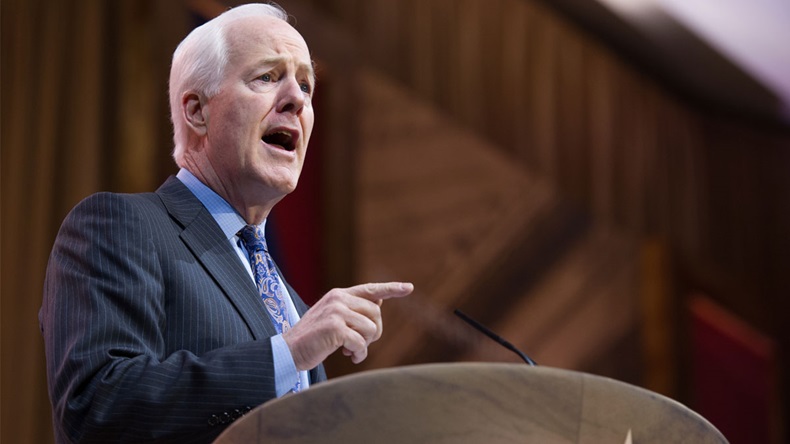 NATIONAL HARBOR, MD - MARCH 7, 2014: Senator John Cornyn (R-TX) speaks at the Conservative Political Action Conference (CPAC). - Image 