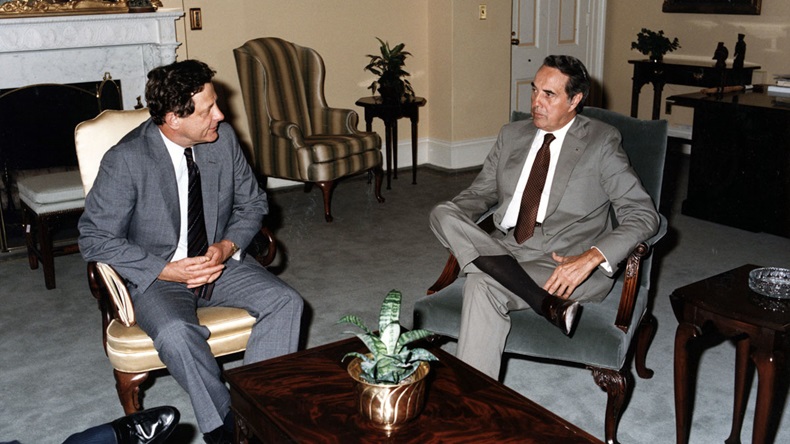 Birch Bayh meeting with Bob Dole | Robert and Elizabeth Dole Archive and Special Collections