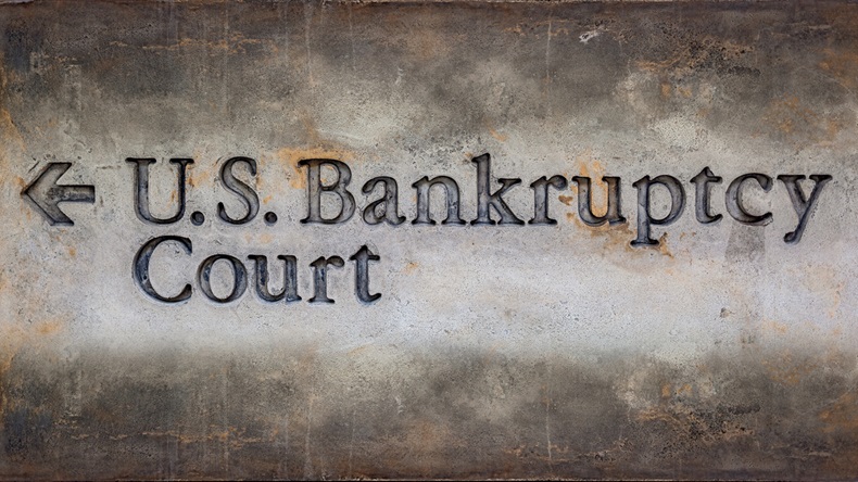 signpost. bankruptcy helps people who can no longer pay their debts - Image 