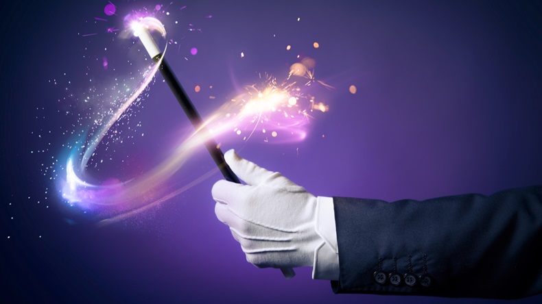 Magician hand with magic wand - Image 