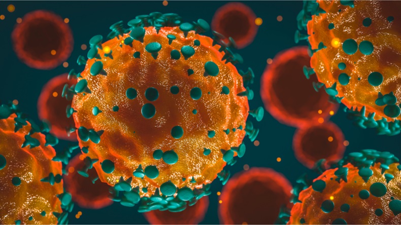 Coronavirus 2019-nCov novel coronavirus concept resposible for asian flu outbreak and coronaviruses influenza as dangerous flu strain cases as a pandemic 3d rendering