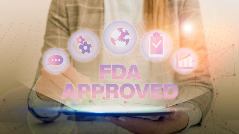 Conceptual hand writing showing FDA Approved. 