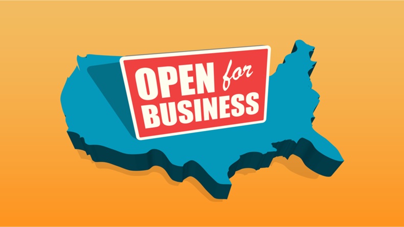 As state governments begin to rescind stay-at-home orders, the United States begins to re-open service and retail businesses.