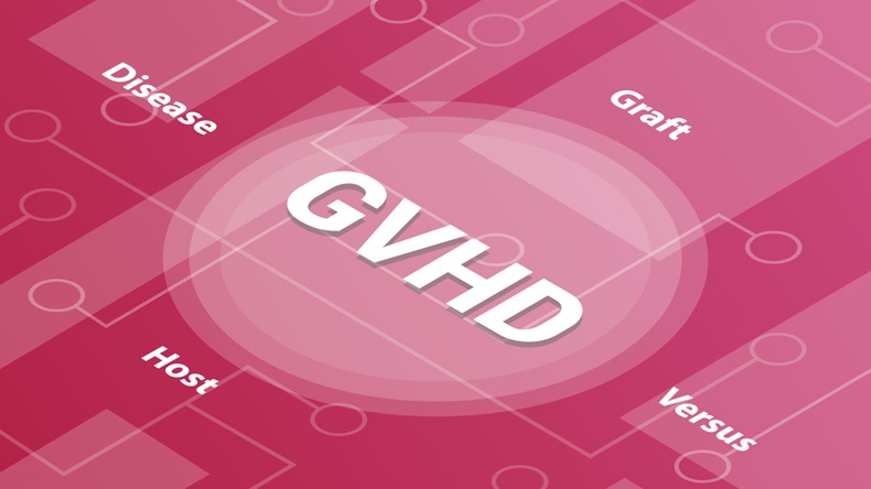 gvhd concept words isometric 3d word text concept with some related text and dot connected - vector