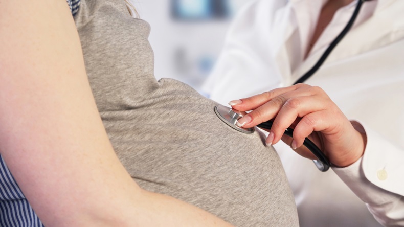 Doctor examining a pregnant woman