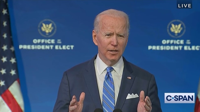 President-Elect Joe Biden speaks about his COVID-19 vaccination and economic recovery plan.