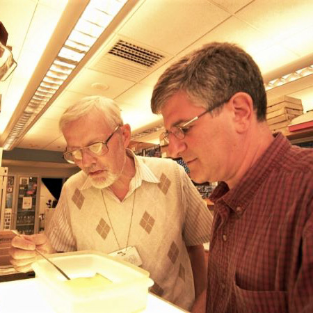 Paul Offit and H. Fred Clark circa 2005 in lab working on rotavirus vaccine