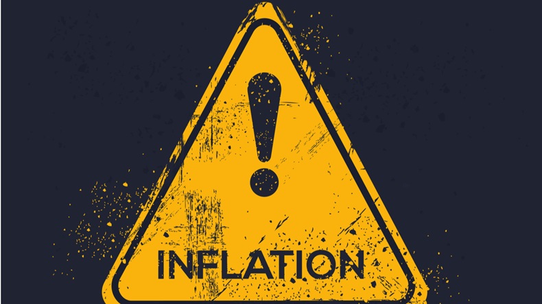 Inflation warning "traffic" sign