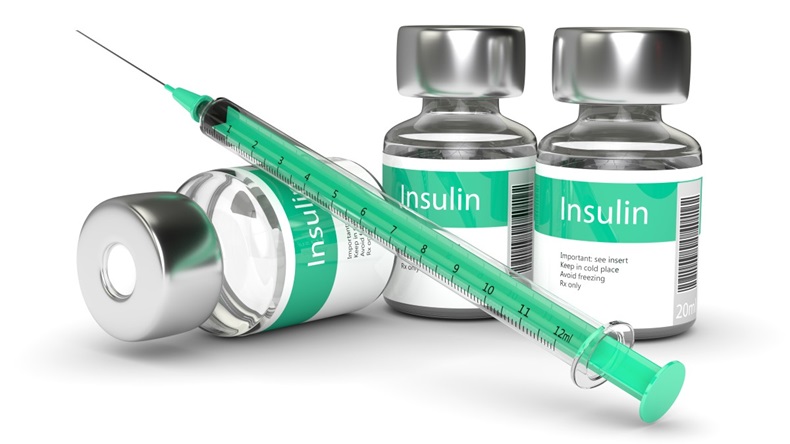 Insulin vials with synringe