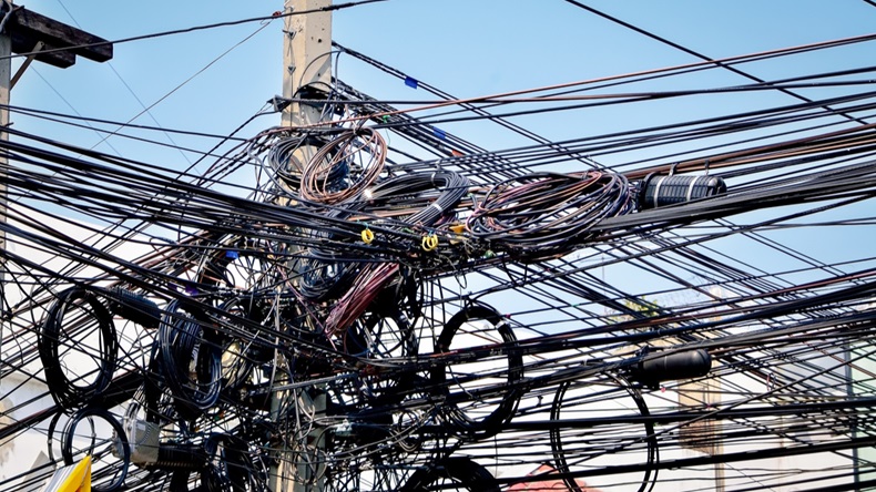 Telephone wire mess
