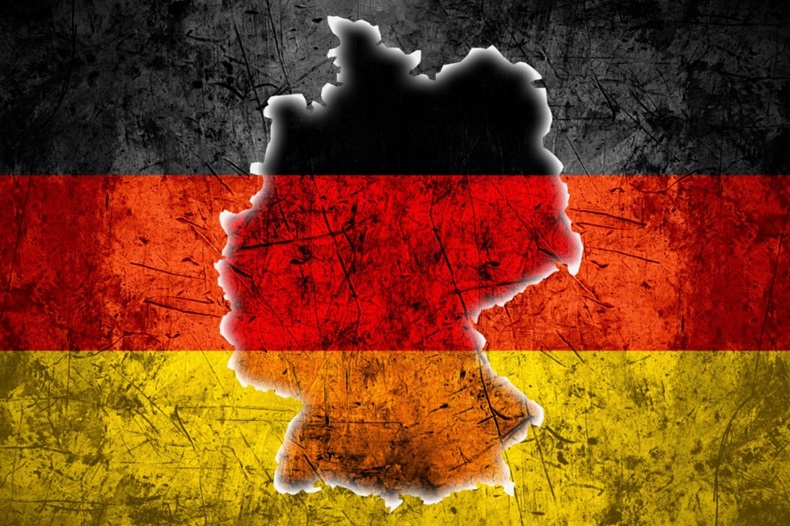 German Flag and Map