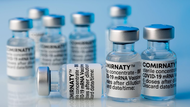 Pfizer-BioNTech COVID-19 Vaccine Comirnaty vials