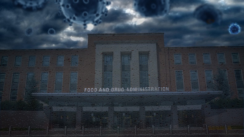 The COVID storm clouds that darkened clinical trials last year are now starting to rain on applications at the US FDA. (Nielsen Hobbs; the Pink Sheet | Alamy, Getty images)
