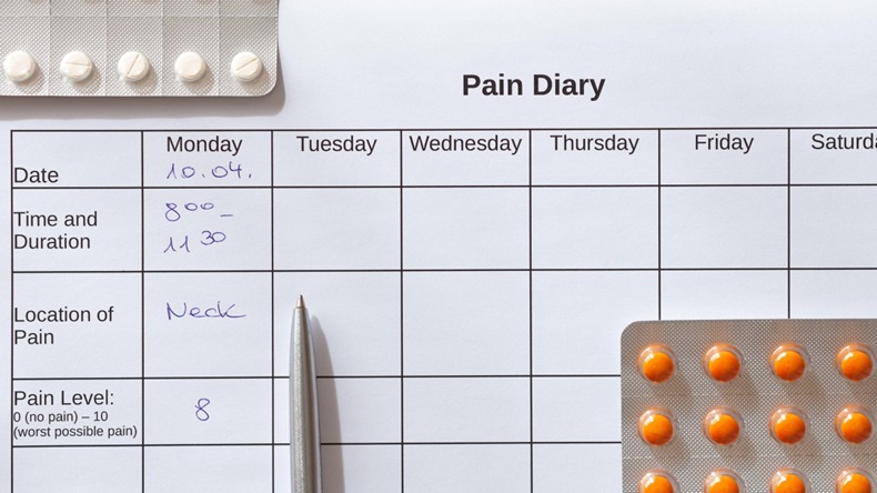 A daily pain diary
