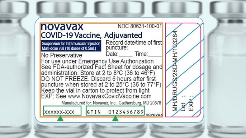 novavax covid label