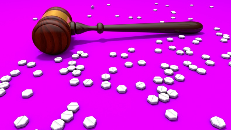 Abortion pill and gavel