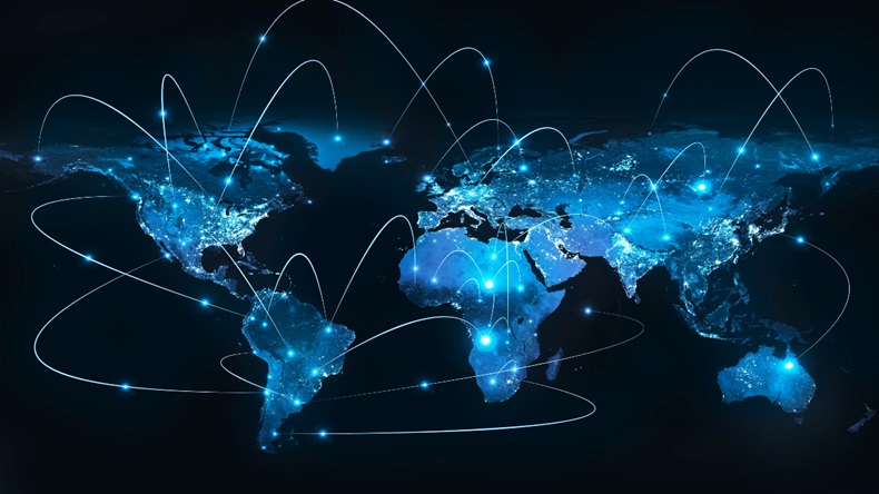 electronically connected globe (shutterstock)