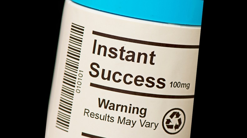 Instant success on pill bottle