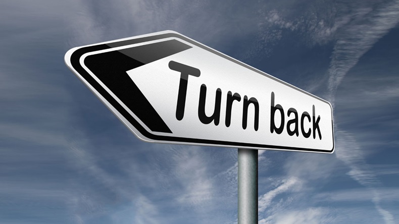 Turn back sign